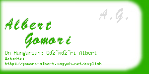 albert gomori business card